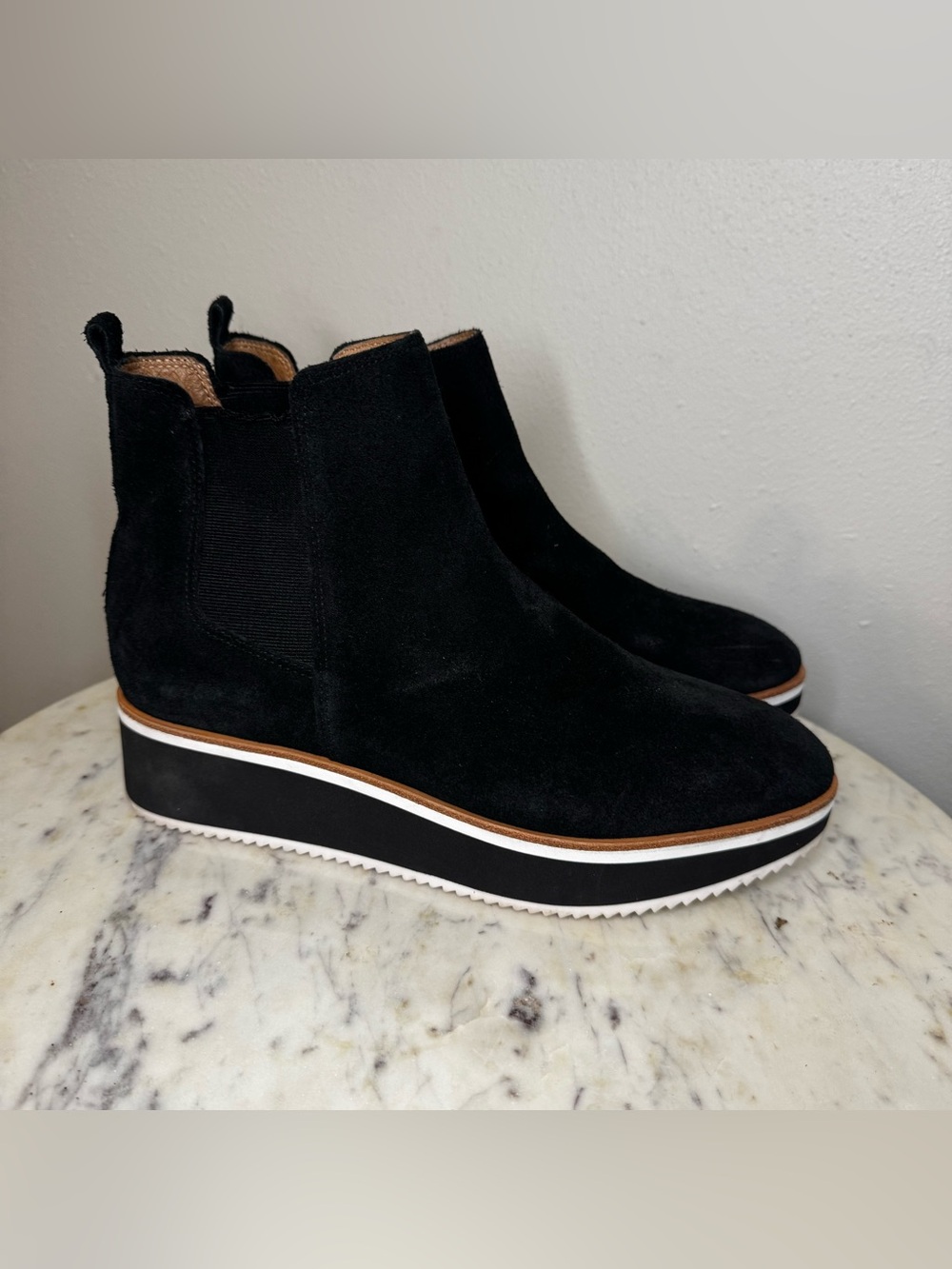 Antonio Melani Booties Size 9 M black Suede Wedges